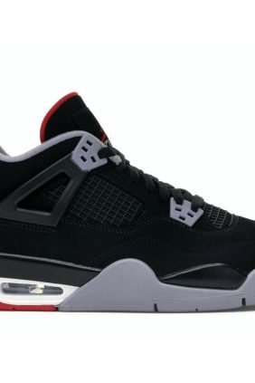 Jordan 4 Retro Bred (2019) GS – Black/Fire Red-Cement Grey-Summit White