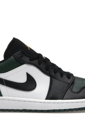 Jordan 1 Low Green Toe Sneakers – Noble Green/White/Black – 553558-371