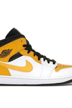 Air Jordan 1 Mid University Gold White Black 554724-170 Sneakers