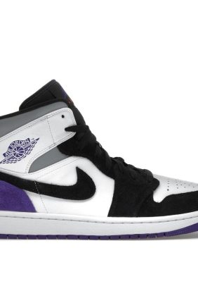 Air Jordan 1 Mid SE Purple White Black Light Solar Flare Varsity Purple 852542-105
