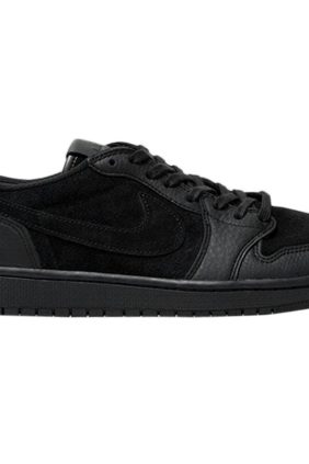 Jordan 1 Low Premium Triple Black Sneakers (919701-010)