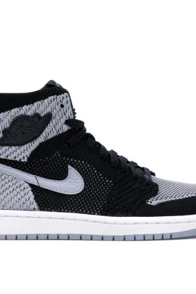 Air Jordan 1 Retro High Flyknit Shadow Black Wolf Grey White 919704-003