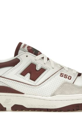 New Balance 550 Sea Salt Burgundy  BB550LI1: Men’s Retro Basketball Trainers