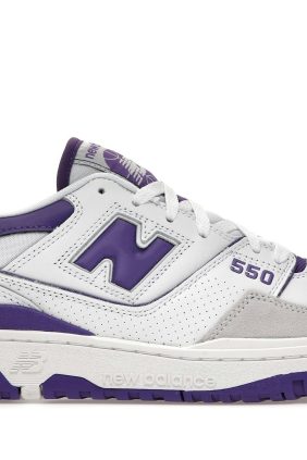 New Balance 550 White Purple Trainers – BB550WR1