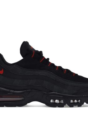Nike Air Max 95 Bred DD7114-001 Black Dark Smoke Grey University Red Sneakers