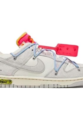 Nike Dunk Low Off-White Lot 38 DJ0950-113 Sail/Neutral Grey-Psychic Blue