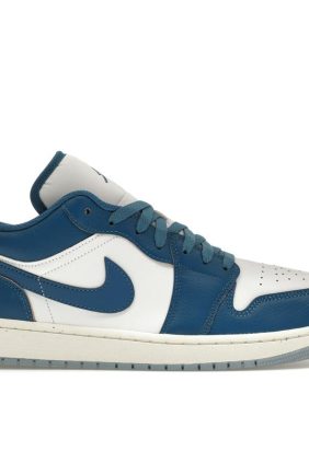 Jordan 1 Low Industrial Blue Sneakers – White/Sail/Industrial Blue – FN5214-141