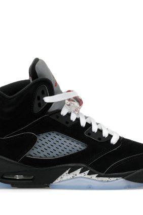 Jordan 5 Retro OG Black Metallic Reimagined (GS) Sneakers – Black/White/Silver – HF3976-001