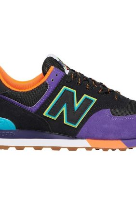 New Balance 574 ML574PT2 Black Purple Orange Blue Sneakers