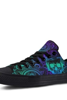 Madala Skull Black Lowtop Sneakers