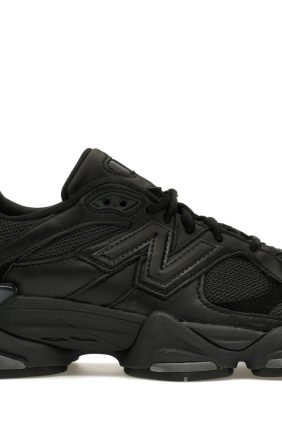 New Balance 9060 Triple Black Leather Trainers  U9060NRI
